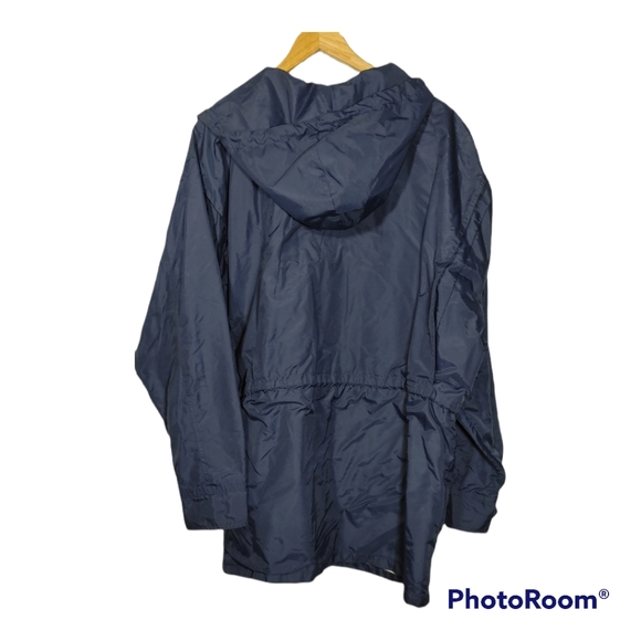 Charles River Vintage Newport USA Rain Coat Wind Snow Sailing Hoodie Jacket L - Picture 2 of 6